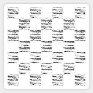 Black and White Squares. Seamless Pattern. Sticker